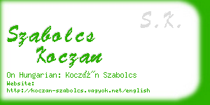 szabolcs koczan business card